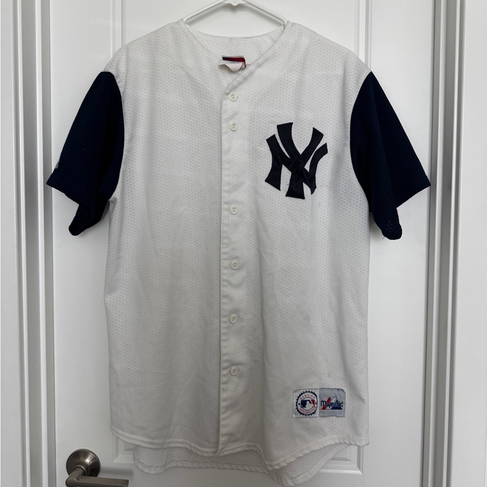 Vintage Majestic New York Yankees Jersey Large 90s USA Made Embroidered